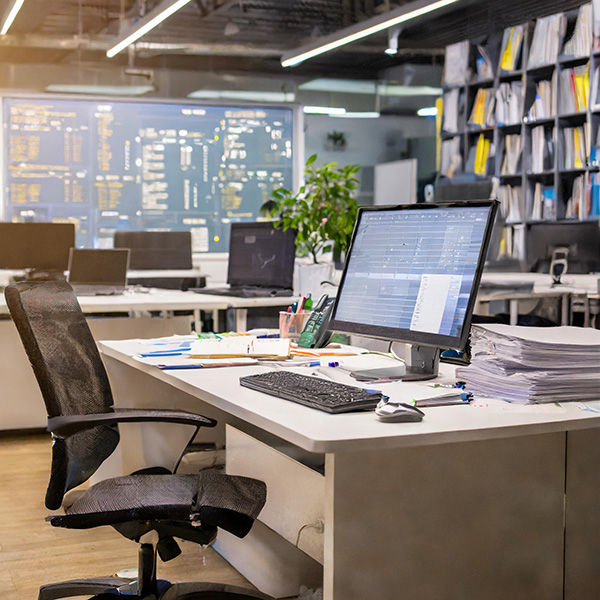 desk in office